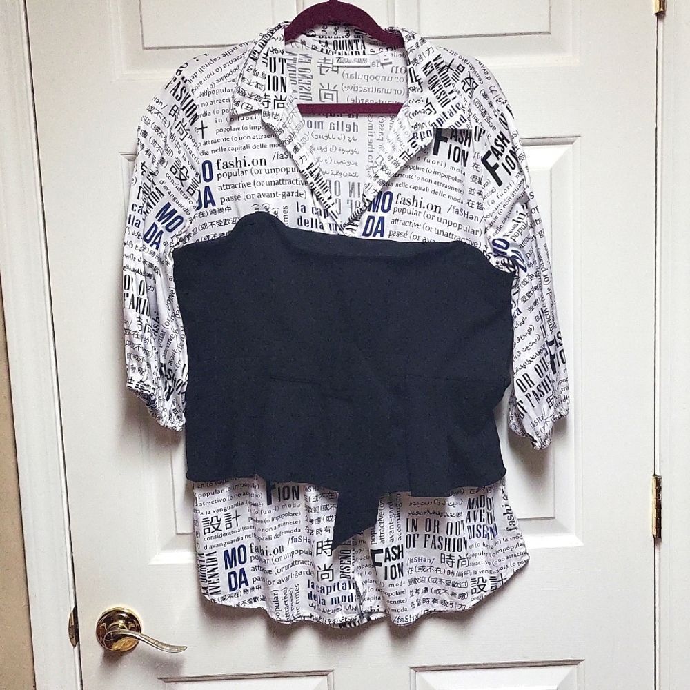 "NY" fashion top